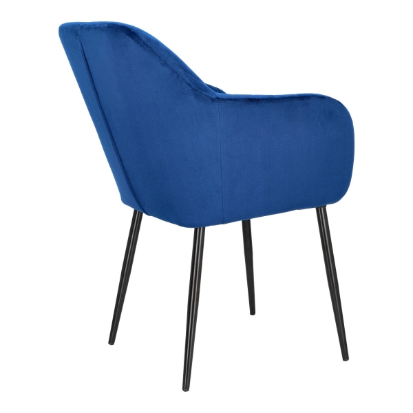 Krzesło Emilia Velvet deep blue/black - ACTONA