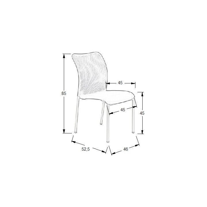Krzesło stacjonarne HN-7502/A CZARNY