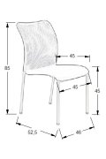 Krzesło stacjonarne HN-7502/CH CZARNY