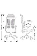 Krzesło obrotowe RYDER SZARY MECHANIZM SAMOWAŻĄCY