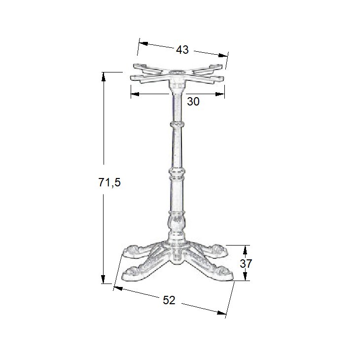Podstawa stolika żeliwna SH-5051/B