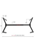 Stelaż stolika NY-L01 czarny, h=42 cm