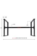 Stelaż stolika NY-L03 czarny, h-42 cm