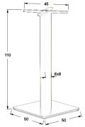 Podstawa do stolika metalowa SH-5002-6/H/B