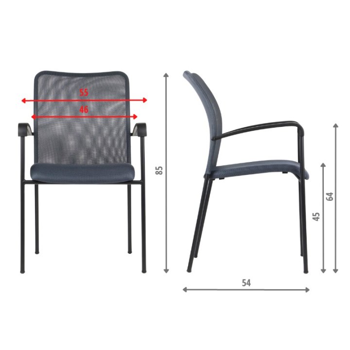 Krzesło stacjonarne HN-7501/BK SZARY