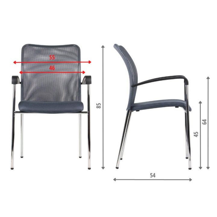 Krzesło stacjonarne HN-7501/CH SZARY