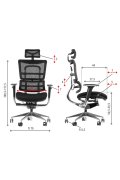 Fotel ErgoNew S8 siedzisko tkaninowe