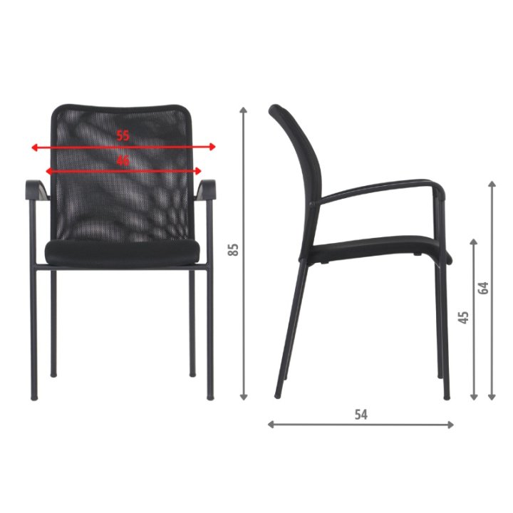 Krzesło stacjonarne HN-7501/BK CZARNY