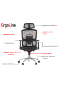 Fotel ErgoNew A1 siedzisko siatkowe