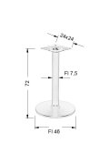 Podstawa do stolika metalowa NY-B006/72 - ∅ 46 cm, czarny