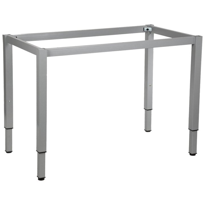 Stelaż biurka z nogą kwadratową NY-A057/K regulowany - 156x66 cm, alu