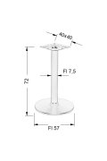Podstawa do stolika chromowana NY-B005/72 chrom - ∅ 57 cm, chrom