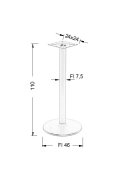 Podstawa do stolika metalowa NY-B006/110 - ∅ 46 cm, alu
