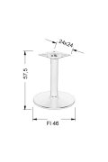 Podstawa do stolika chromowana NY-B005/57,5 - ∅ 46 cm, chrom