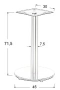 Podstawa do stolika ze stali nierdzewnej SH-2001-1/S szczotkowana - ∅ 45 cm