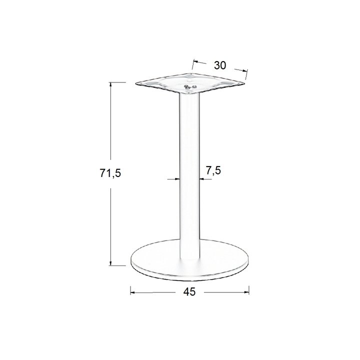 Podstawa do stolika metalowa SH-2010-2/B - ∅ 45 cm