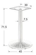 Podstawa do stolika ze stali nierdzewnej SH-2013/S - ∅ 45 cm