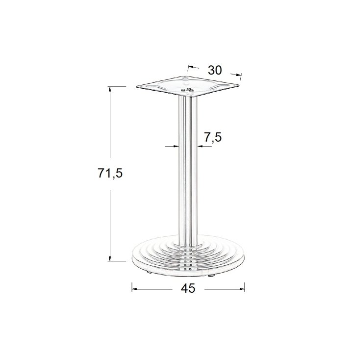 Podstawa do stolika ze stali nierdzewnej SH-2013/S - ∅ 45 cm