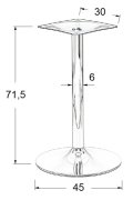 Podstawa do stolika chromowana SH-4005 chrom - ∅ 45 cm