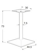 Podstawa do stolika metalowa SH-4002-6/B - 44,5x44,5 cm