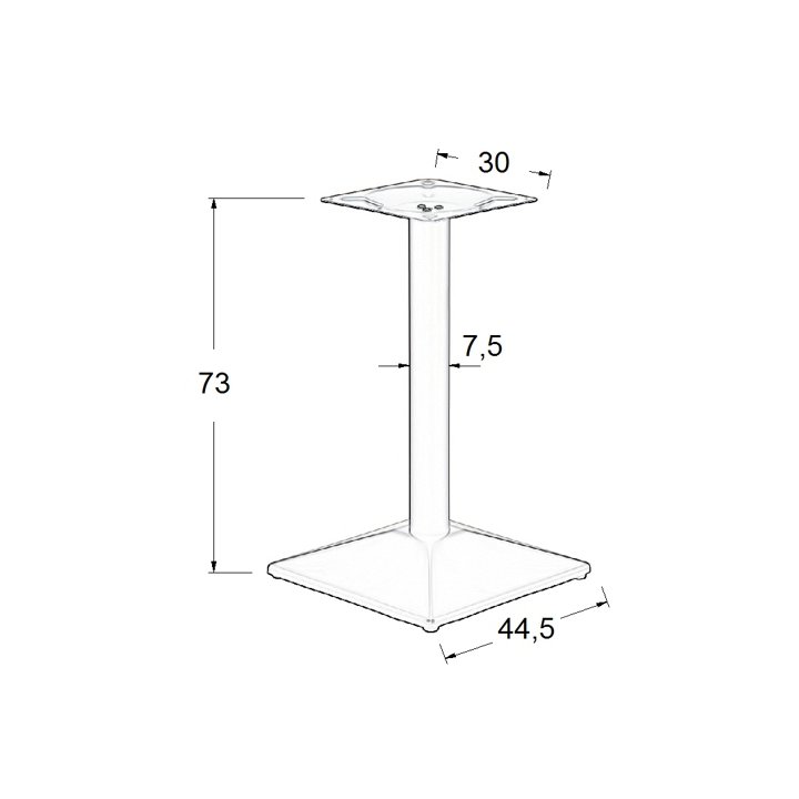Podstawa do stolika metalowa SH-4002-6/B - 44,5x44,5 cm
