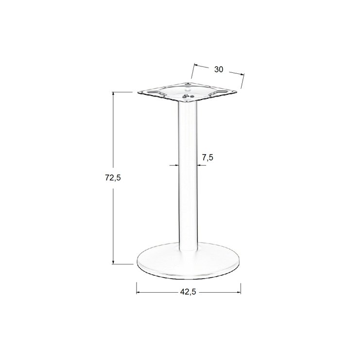Podstawa do stolika metalowa SH-4003-1/B - ∅ 42,5 cm
