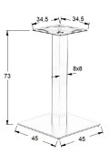 Podstawa do stolika metalowa SH-5002-5/B - 45x45 cm