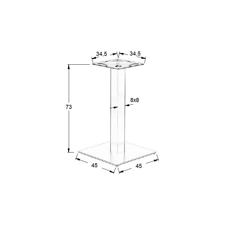 Podstawa do stolika metalowa SH-5002-5/B - 45x45 cm