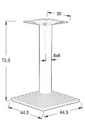 Podstawa stolika żeliwna SH-5014-6/B - 45x45 cm