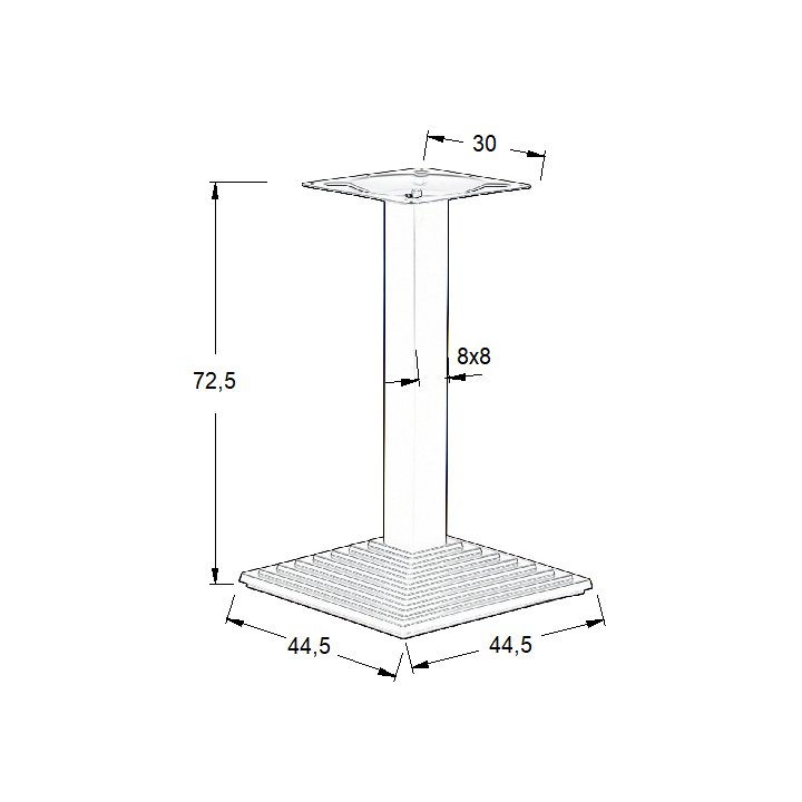 Podstawa stolika żeliwna SH-5014-6/B - 45x45 cm