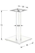 Podstawa do stolika metalowa SH-2011-2/A - 45x45 cm