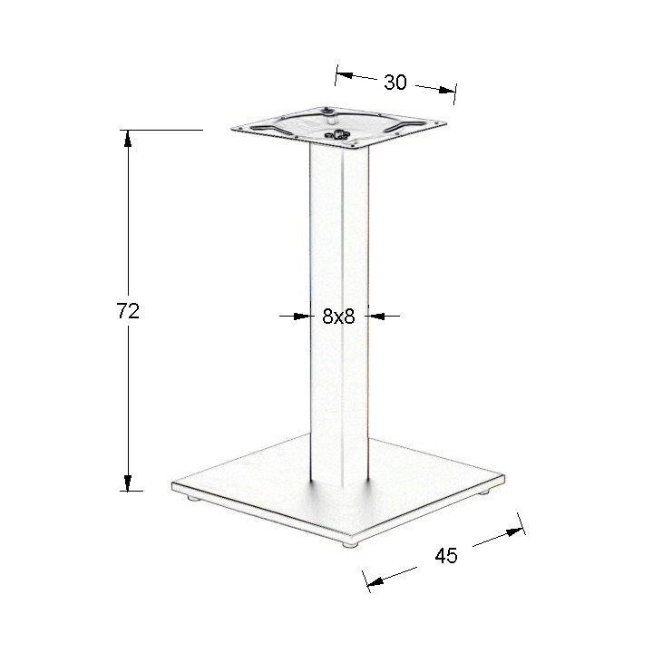 Podstawa do stolika metalowa SH-2011-2/A - 45x45 cm