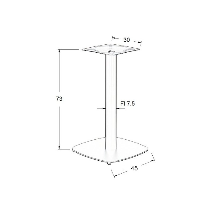 Podstawa do stolika metalowa SH-3050-2/A - 45x45 cm