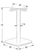 Podstawa do stolika metalowa SH-3050-3/A - 50x50 cm