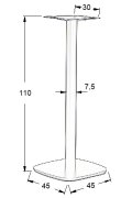 Podstawa do stolika metalowa SH-3050-2/H/B - 45x45 cm