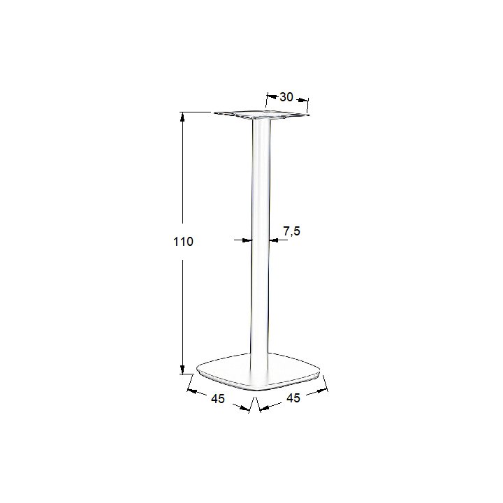 Podstawa do stolika metalowa SH-3050-2/H/B - 45x45 cm