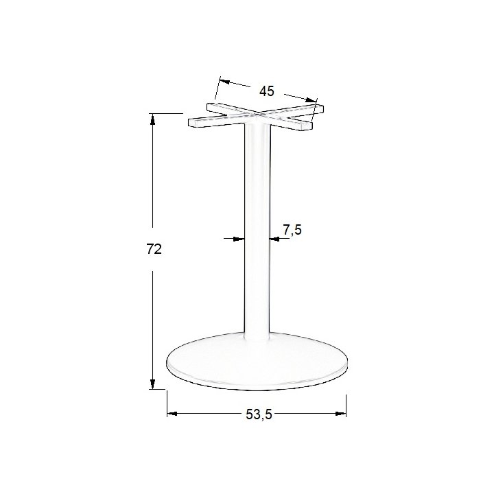 Podstawa do stolika metalowa SH-4003-7/B - ∅ 53,5 cm