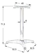 Podstawa do stolika aluminiowa SH-7002/A aluminium - ∅ 61 cm