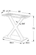 Podstawa do stolika metalowa SH-3007-2/B - 69,5x39,5 cm