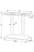Podstawa do stolika metalowa SH-4001-2/B - 69,5x39,5 cm