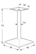 Podstawa do stolika metalowa SH-4002-8/B - 50x50 cm