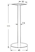 Podstawa do stolika metalowa SH-5001-5/H/B - ∅ 45 cm