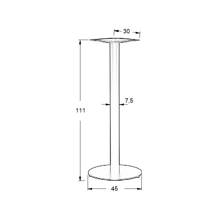 Podstawa do stolika metalowa SH-5001-5/H/B - ∅ 45 cm