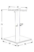 Podstawa do stolika metalowa SH-5002-6/B - 50x50 cm