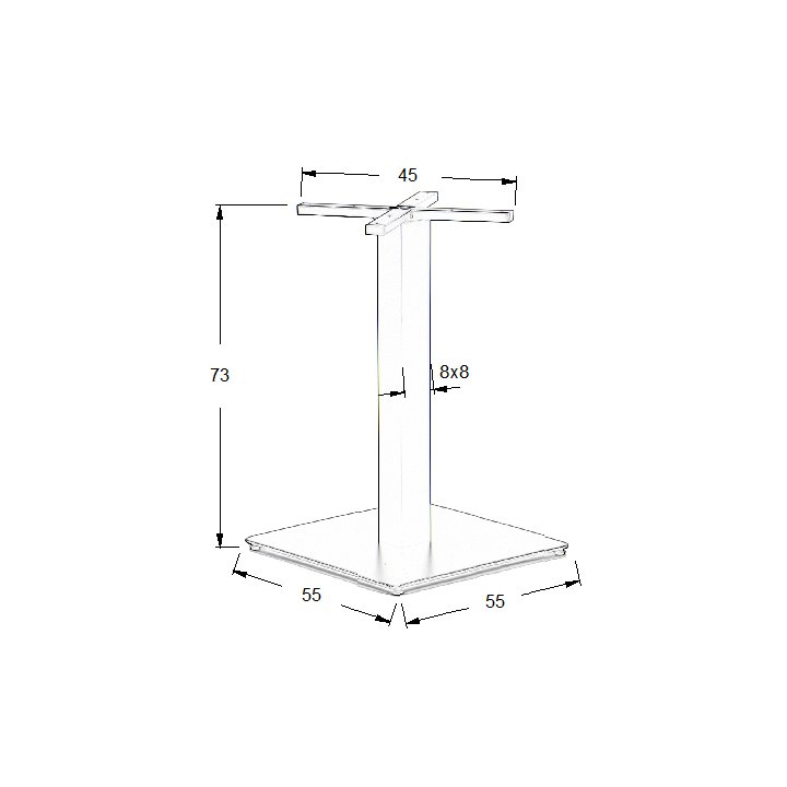 Podstawa do stolika metalowa SH-5002-7/B - 55x55 cm