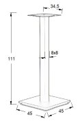 Podstawa do stolika metalowa SH-5002-5/H/B - 45x45 cm