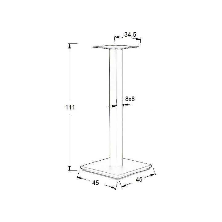Podstawa do stolika metalowa SH-5002-5/H/B - 45x45 cm