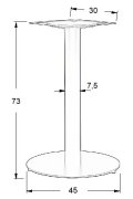 Podstawa do stolika metalowa SH-5001-5/B - ∅ 45 cm