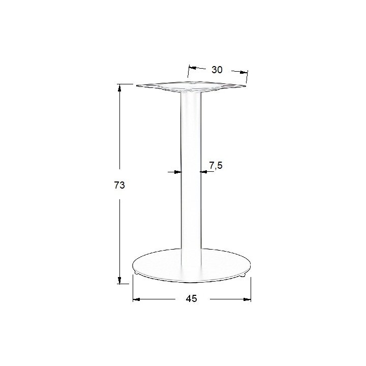 Podstawa do stolika metalowa SH-5001-5/B - ∅ 45 cm