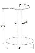 Podstawa do stolika metalowa SH-5001-5/L/B - ∅ 45 cm